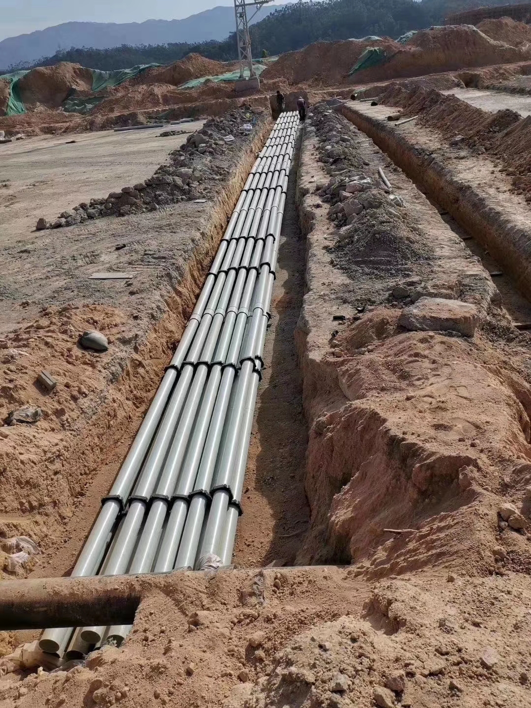 BWFRP电力管敷设现场